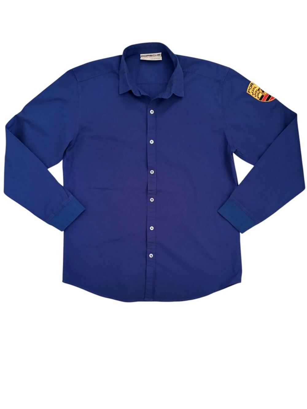 PORSCHE Drivers Selection button down shirt sz L arm patch